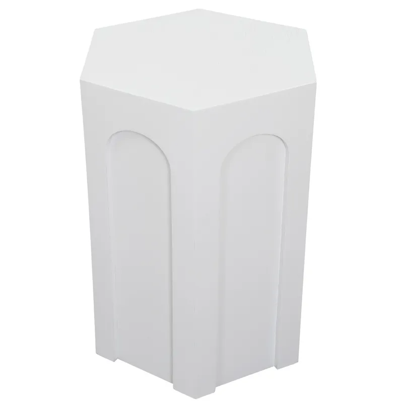 Winston Side Table White, 38cm W x 33cm D x 53.5cm H (RRP $231) - Image 3