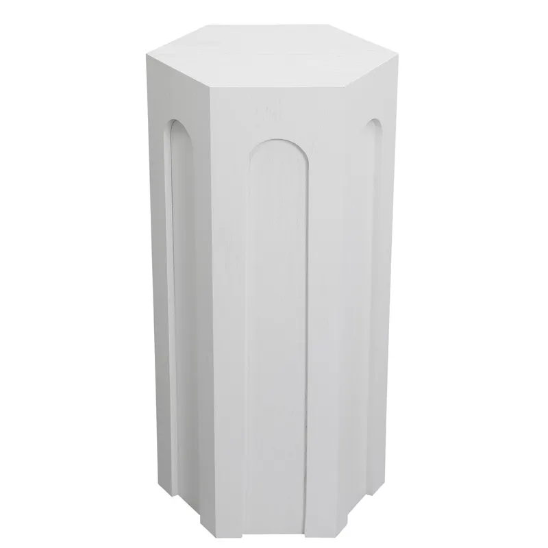 Winston Tall Side Table White, 30cm W x 26cm D x 61cm H (RRP $209)
