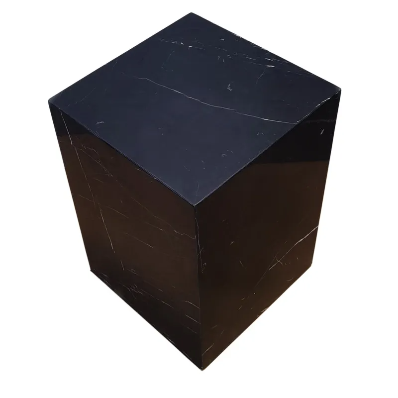 Hendrix Black Marble Side Table, 35cm W x 35cm D x 50cm H (RRP $1177) - Image 4