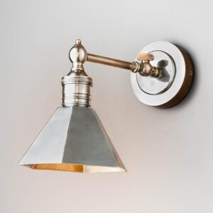 Mayfair Wall Light with Metal Shade Antique Silver (RRP $429)