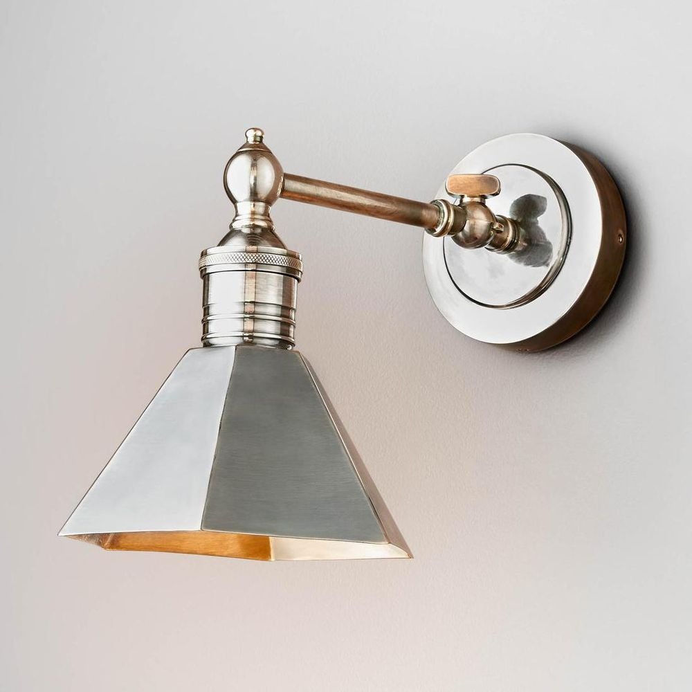 Mayfair Wall Light with Metal Shade Antique Silver (RRP $429)