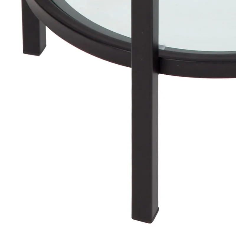 Cocktail Glass Petite Side Table Black, 35cm Dia x 60cm H (RRP $341) - Image 3