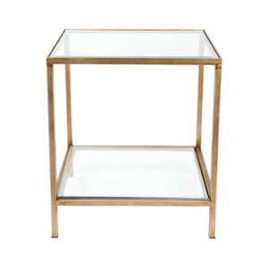 wp-image-tigress-57343.png Cocktail Glass Square Side Table Antique Gold, 50cm W x 46cm D x 56cm H (RRP $539)