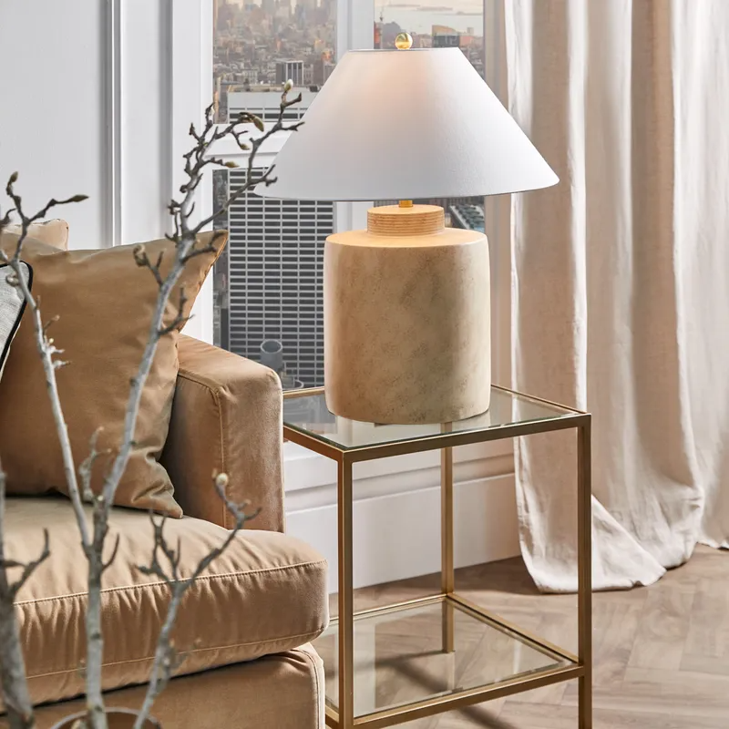 Cocktail Glass Square Side Table Antique Gold, 50cm W x 46cm D x 56cm H (RRP $539) - Image 2