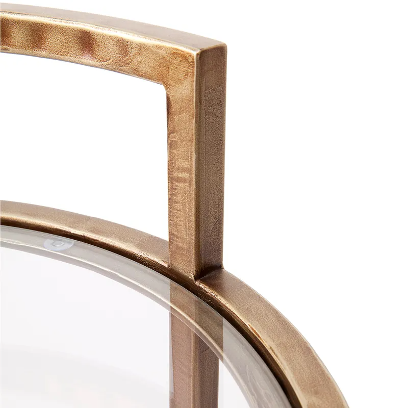 Maxie Side Table Antique Gold, 40cm Dia x 67cm H (RRP $363) - Image 4