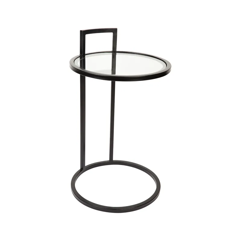 Maxie Side Table Black, 40cm Dia x 67cm H (RRP $363)