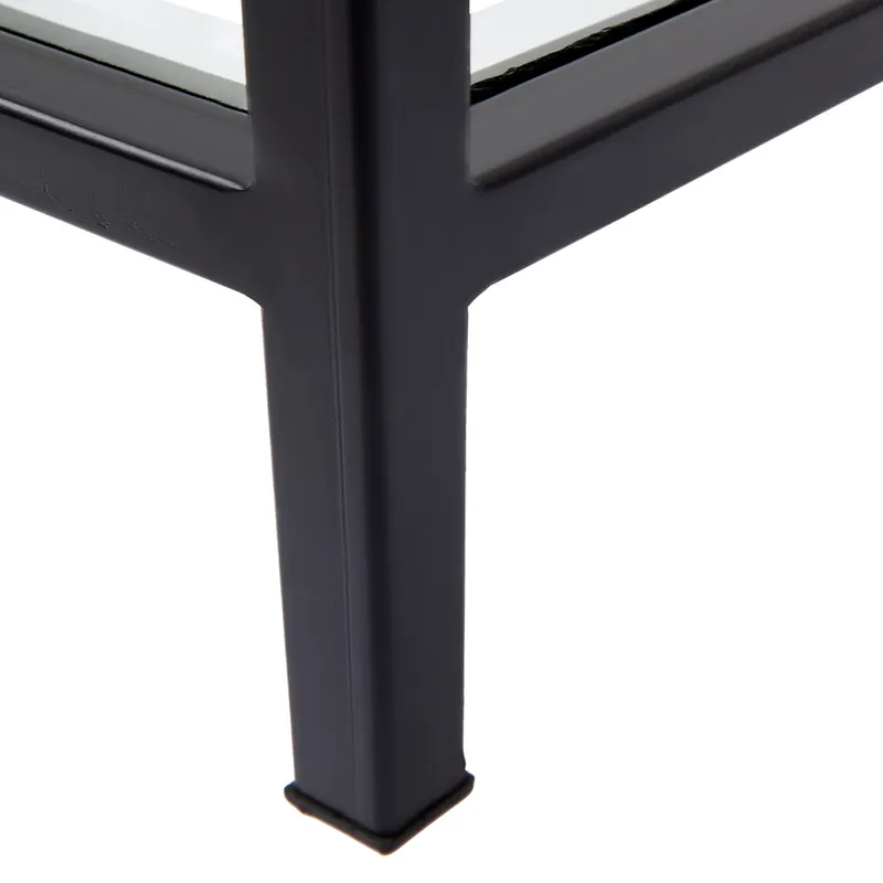 Cocktail Glass Square Side Table Black, 50cm W x 46cm D x 56cm H (RRP $539) - Image 3