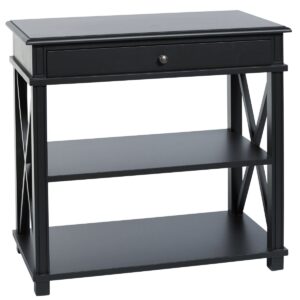 Manto Bedside Table Large Black, 80W x 45D x 76H cm (RRP $950)