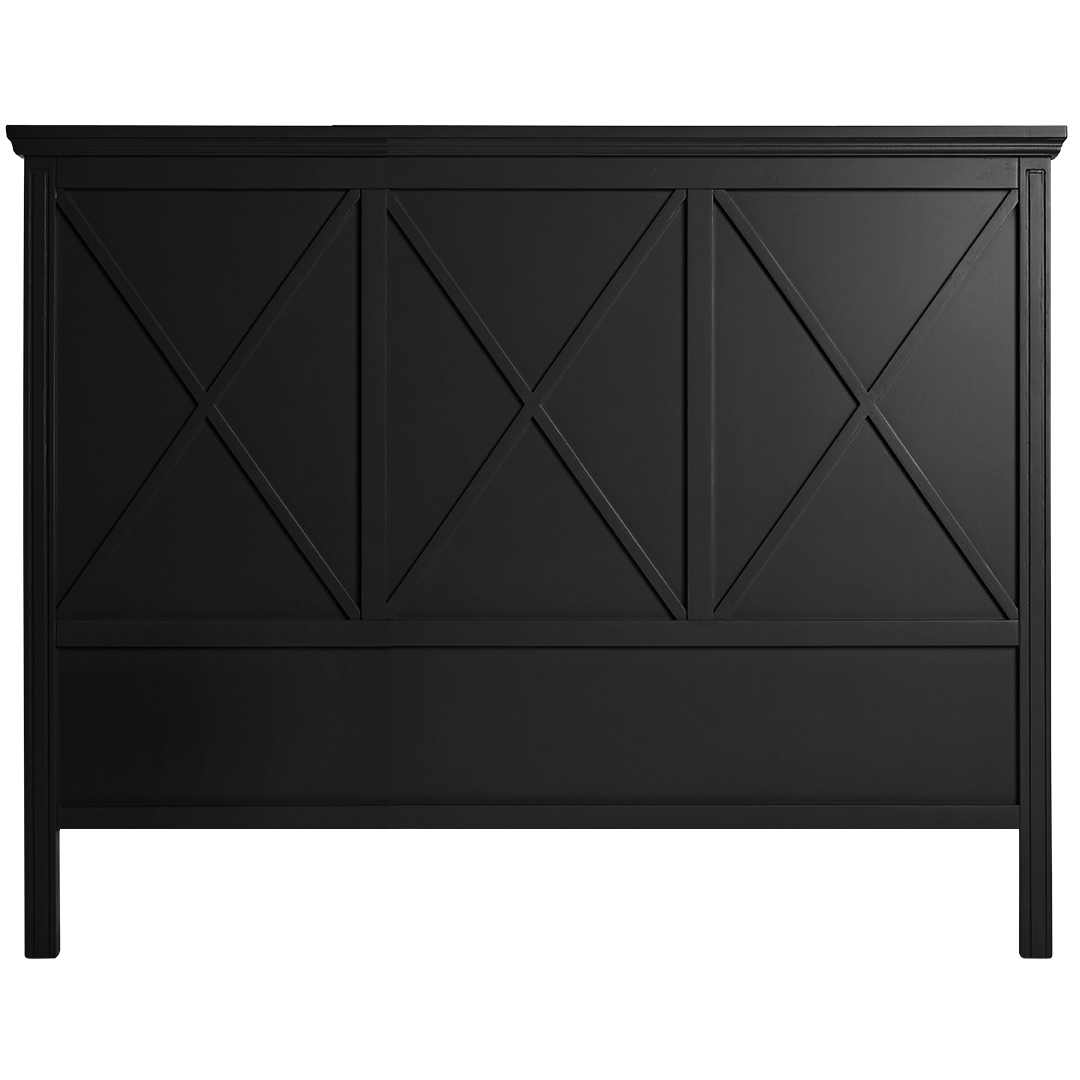 Manto Bedhead Black / Queen, 160W x 130H cm (RRP $990)