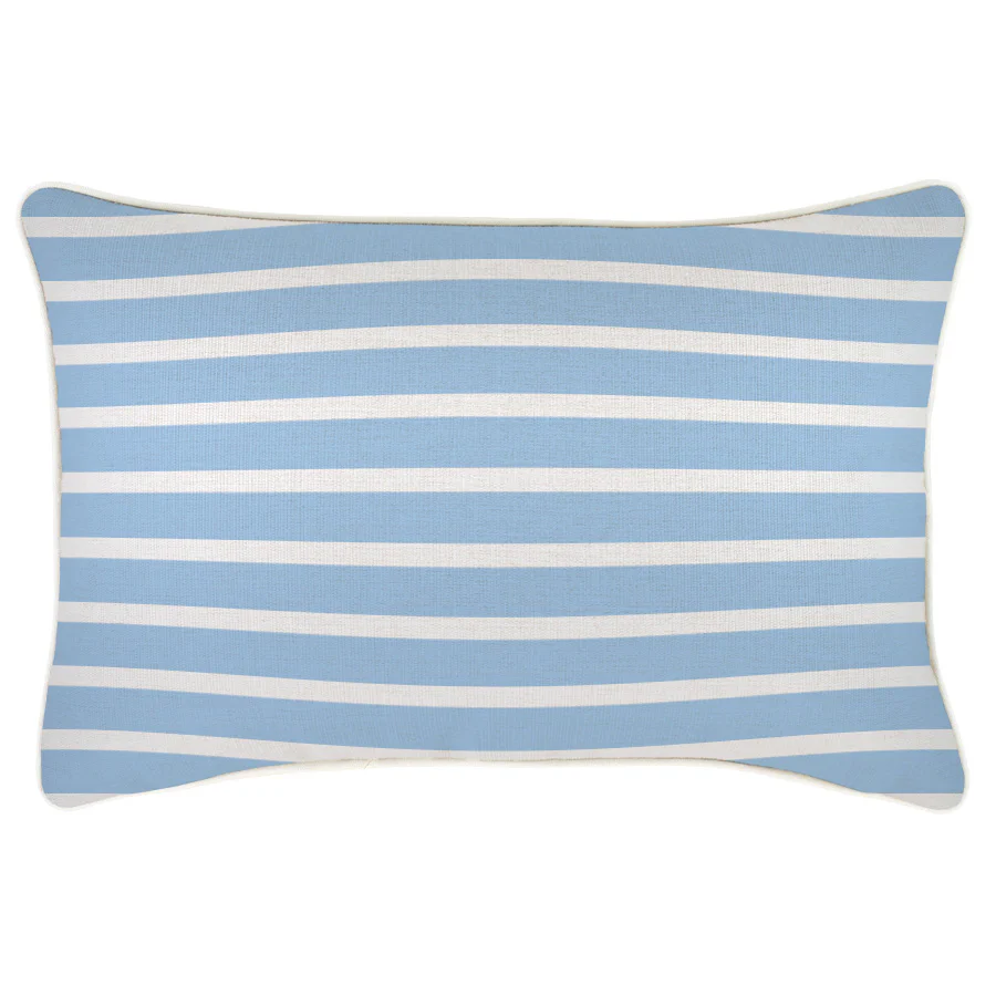 Outdoor Cushion With Piping Hampton Stripe Pale Blue 35cm x 50cm