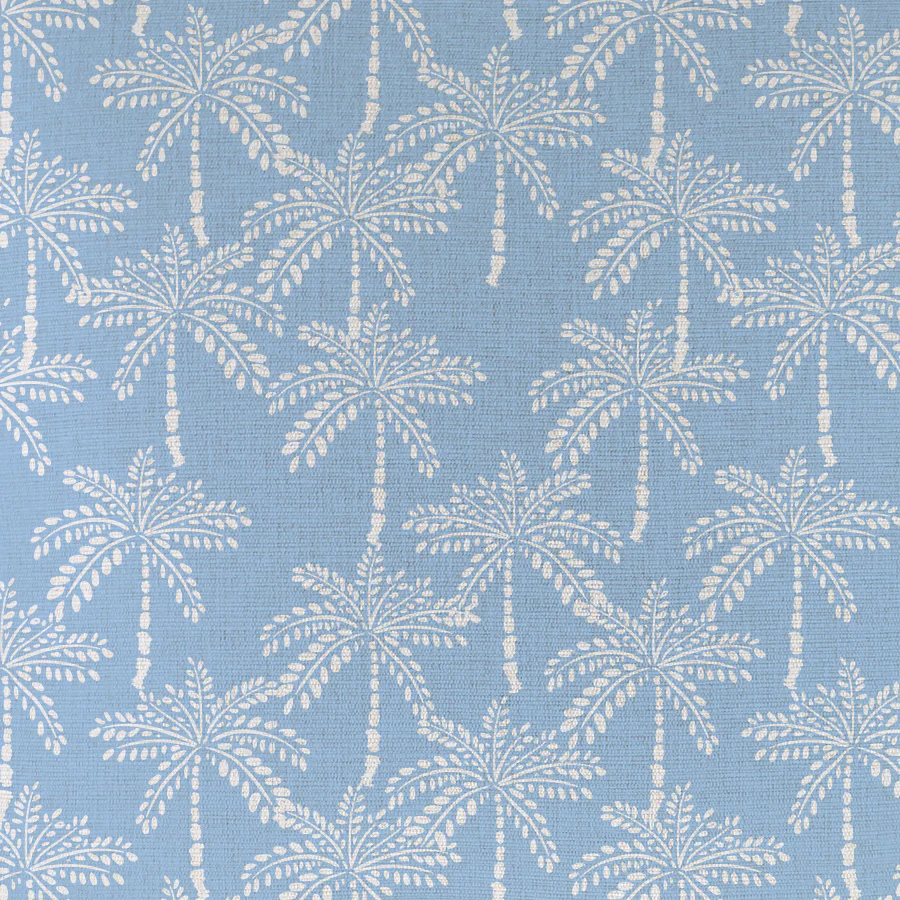 Outdoor Cushion With Piping Cabana Palms Pale Blue 35cm x 50cm - Image 2