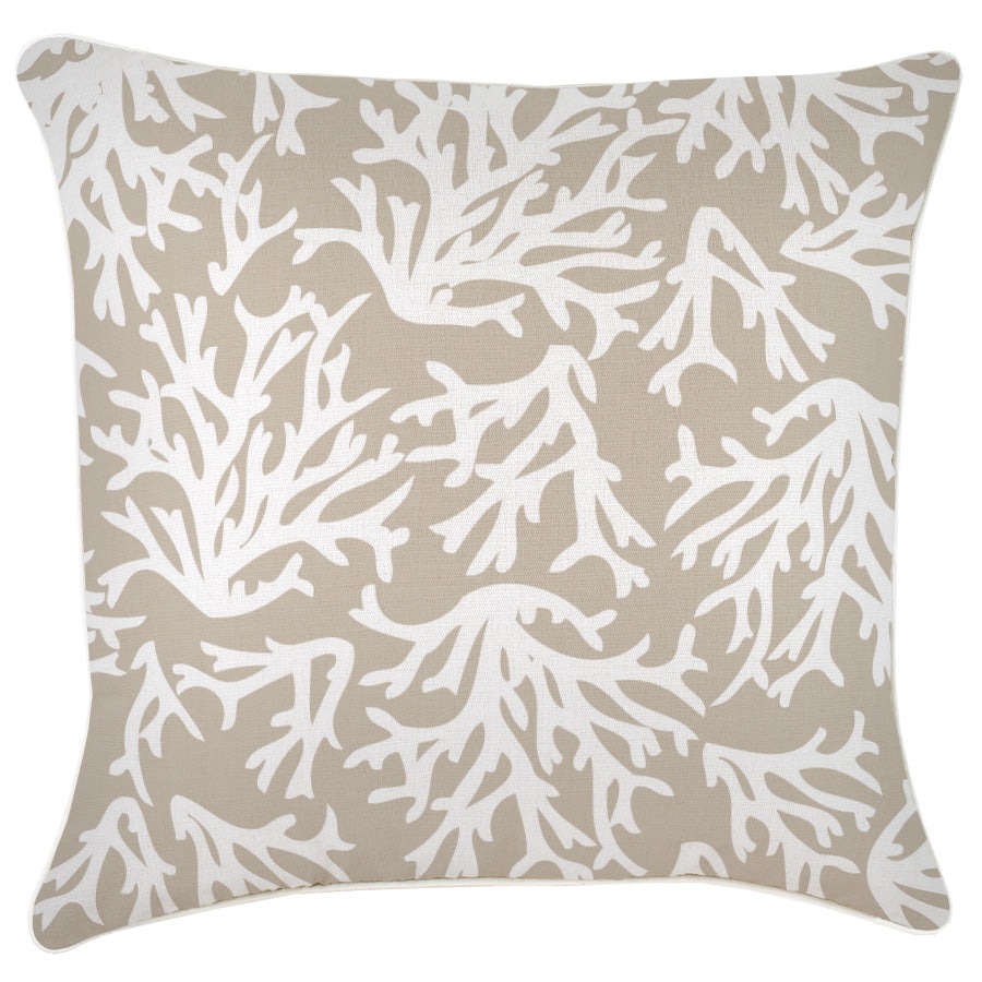 Outdoor Cushion With Piping Coastal Coral Beige 60cm x 60cm