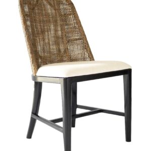 wp-image-tigress-57827.jpg "Careel Bay" Hampton Style Rattan Dining Chair Brown, Black Legs (RRP $449)
