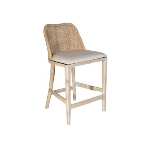 wp-image-tigress-57837.jpg "Careel Bay" Hampton Style Rattan Kitchen Counter Stool Whitewash, Whitewash Timber Legs (RRP $499)