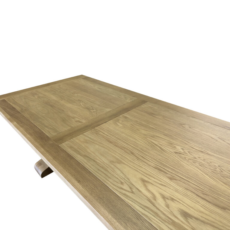 "Hampshire" Hamptons Style French Provincial Oak Dining Table Natural Oak, 200cmW x 100cmD x 78cmH (RRP $4299) - Image 3