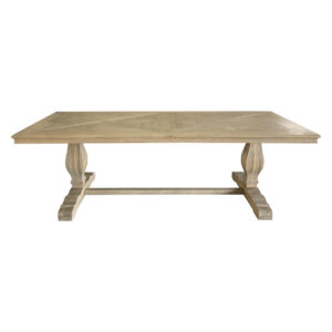 wp-image-tigress-57862.jpg "Bordeaux" Hamptons Style French Parquetry Oak Dining Table Weathered Oak, 200cmW x 100cmD x 78cmH (RRP $4499)