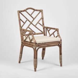 wp-image-tigress-57870.jpg Dynasty Hamptons Style British Colonial Dining Carver Chair Natural, L 57cm W 60cm H 100cm (RRP $799)