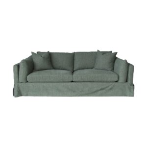 wp-image-tigress-57886.jpg "Kirra" Coastal Style Fabric 3.5 Seater Sofa Lounge Feather Filled with Removable Slip Covers, Sage Green 235cmL x 100cmD x 84cmH (RRP $3499)