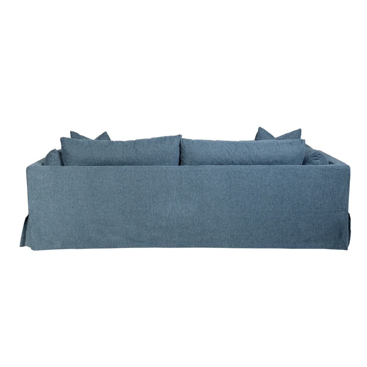 "Kirra" Coastal Style Fabric 3.5 Seater Sofa Lounge Feather Filled with Removable Slip Covers, Blue 235cmL x 100cmD x 84cmH (RRP $3499) - Image 2
