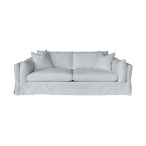 wp-image-tigress-57902.jpg "Kirra" Coastal Style Fabric 3.5 Seater Sofa Lounge Feather Filled with Removable Slip Covers, White 235cmL x 100cmD x 84cmH (RRP $3499)