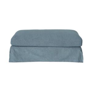 wp-image-tigress-57913.jpg "Kirra" Coastal Style Fabric Ottoman Footstool with Removable Slip Covers, Blue 112cmL x 67cmD x 44cmH (RRP $799)