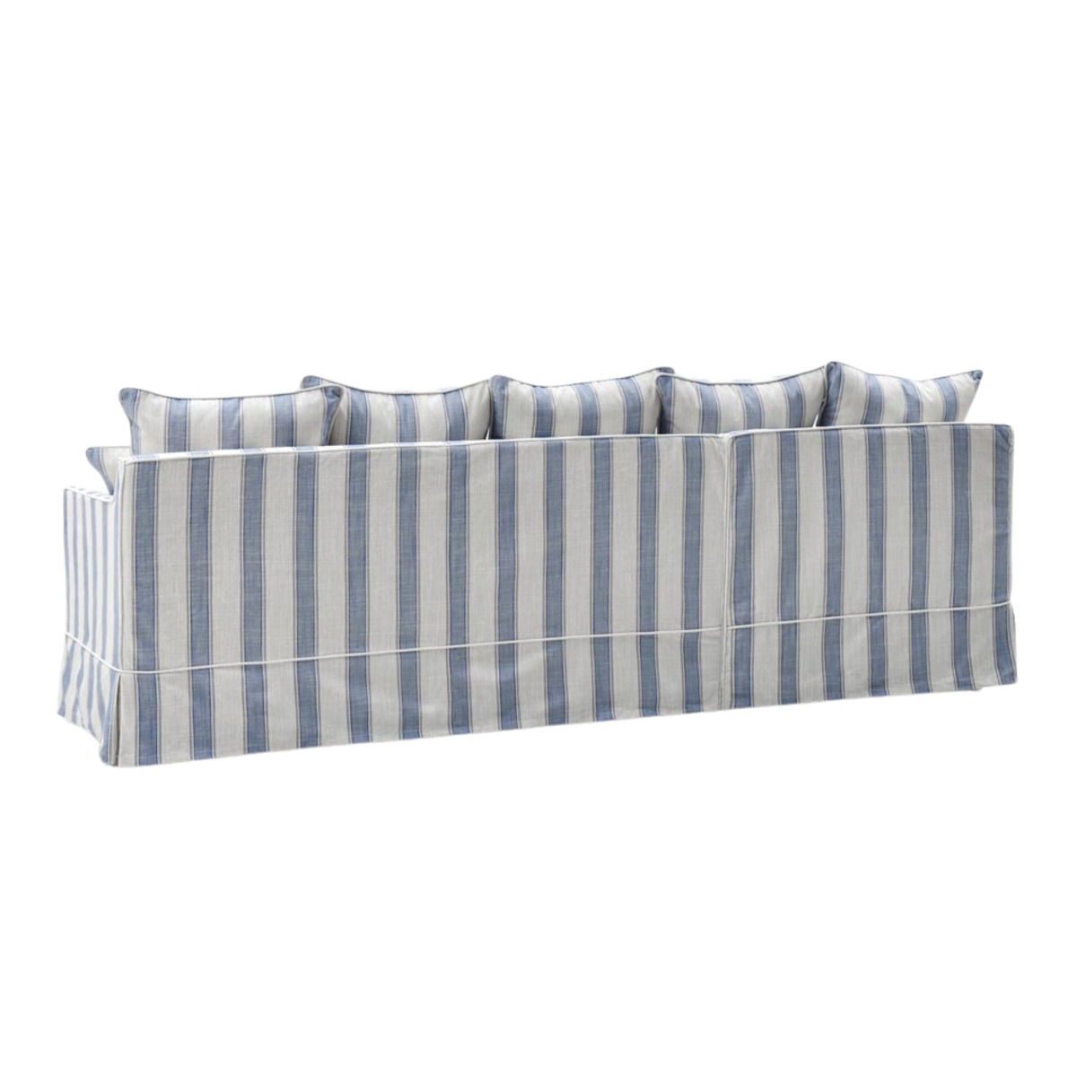 Noosa 3 Seater Right Chaise Sofa Blue Sky Stripe, W 259cm D 166cm H 80cm (RRP $4999) - Image 4