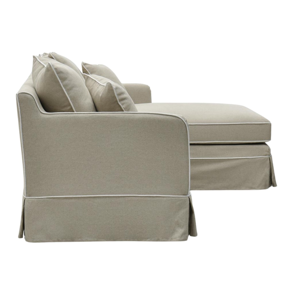Noosa 3 Seater Right Chaise Sofa Natural, W 259cm D 166cm H 80cm (RRP $4999) - Image 3