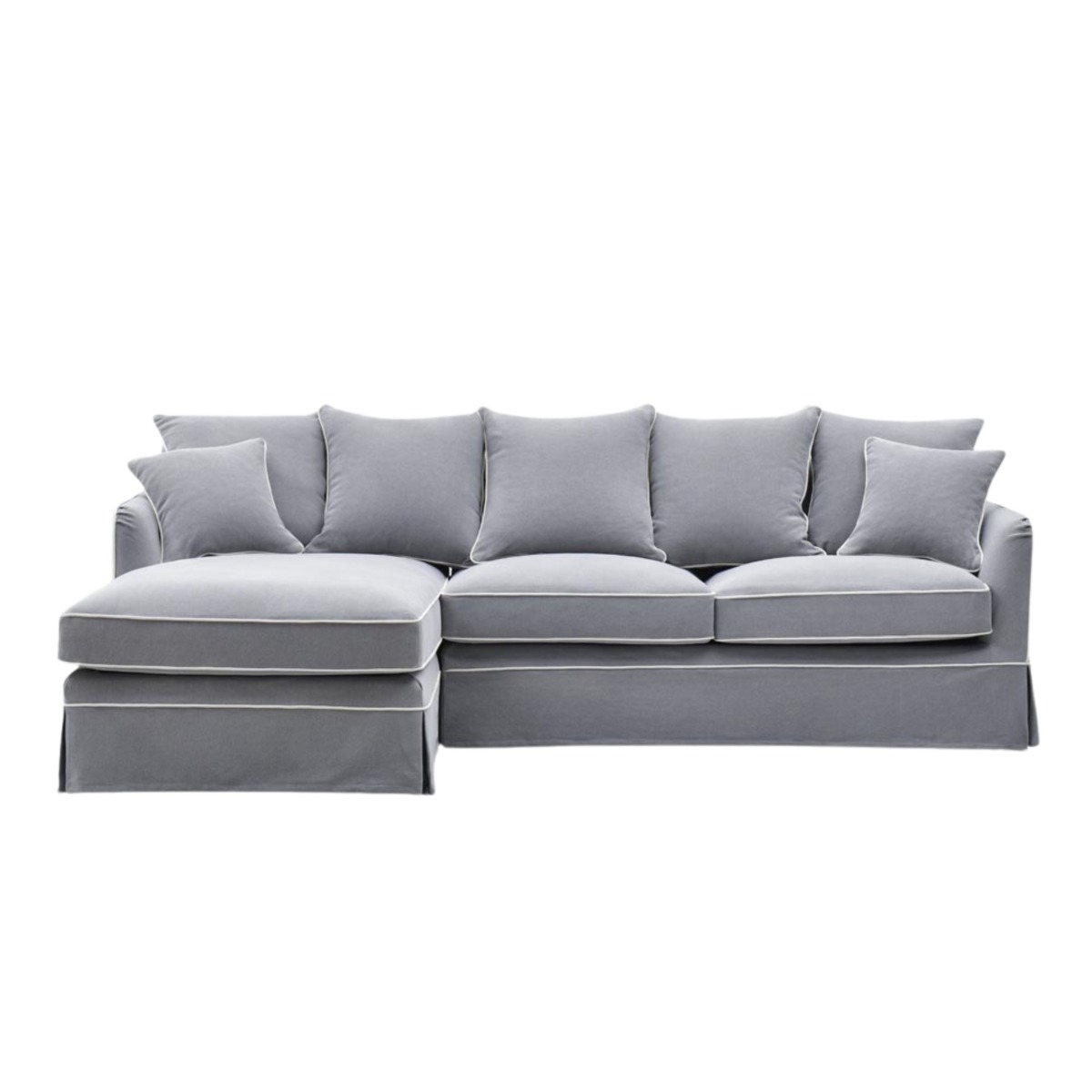 Noosa 3 Seater Left Chaise Sofa Grey, W 259cm D 166cm H 80cm (RRP $4999)
