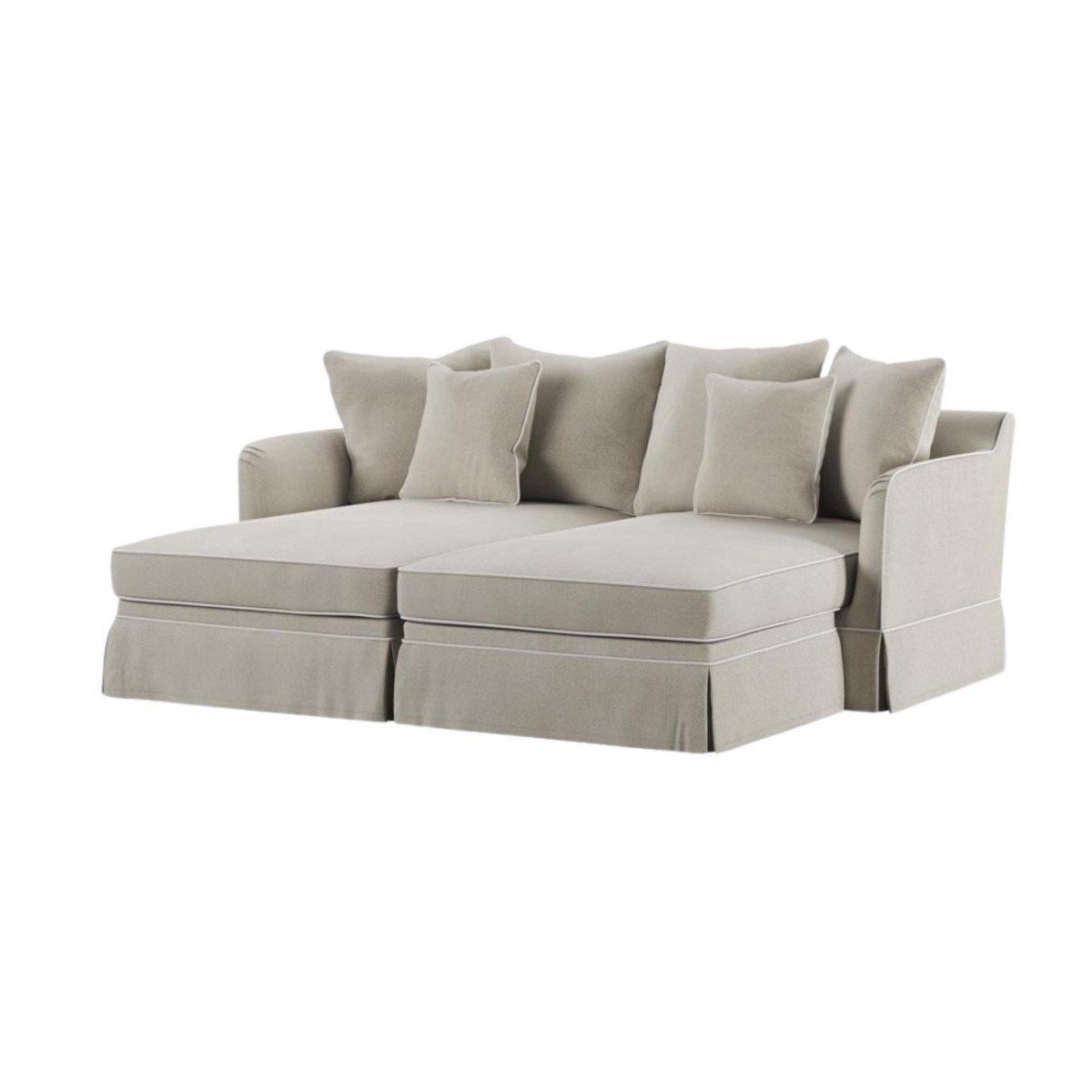 Noosa Double Chaise Daybed Natural, W 180cm D 170cm H 80cm (RRP $3999) - Image 2