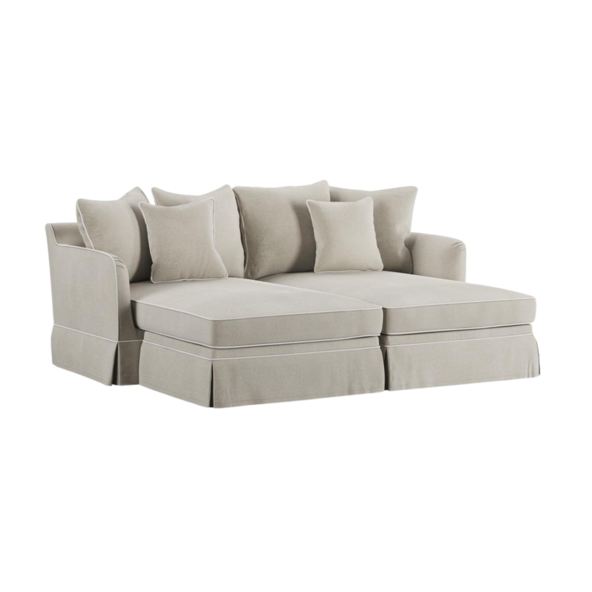 Noosa Double Chaise Daybed Natural, W 180cm D 170cm H 80cm (RRP $3999) - Image 3