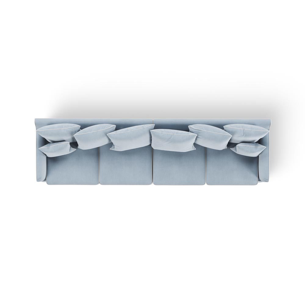 Noosa 4 Seat Modular Sofa Beach, W 330cm D 91cm H 80cm (RRP $4999) - Image 5