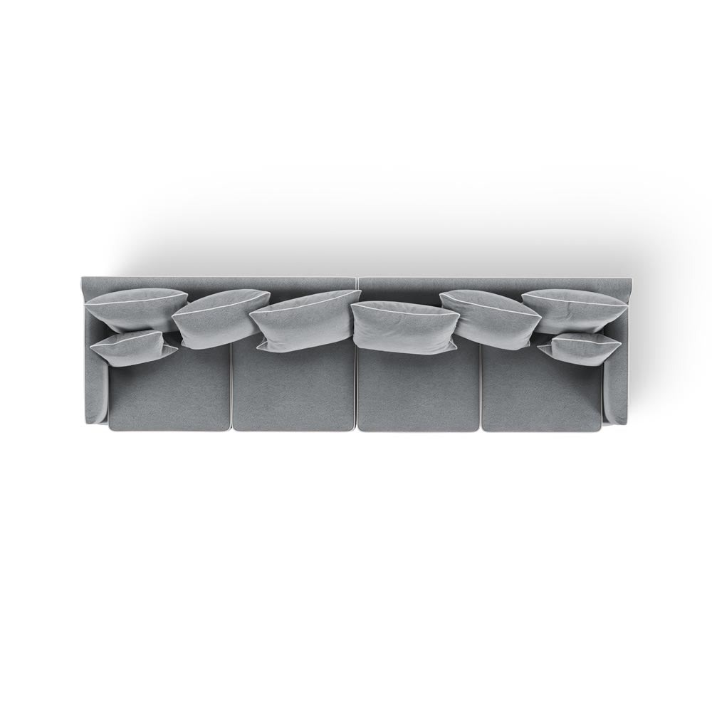 Noosa 4 Seat Modular Sofa Grey, W 330cm D 91cm H 80cm (RRP $4999) - Image 5