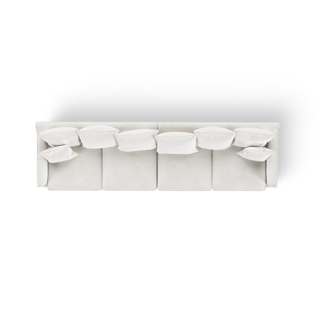 Noosa 4 Seat Modular Sofa Ivory, W 330cm D 91cm H 80cm (RRP $4999) - Image 5