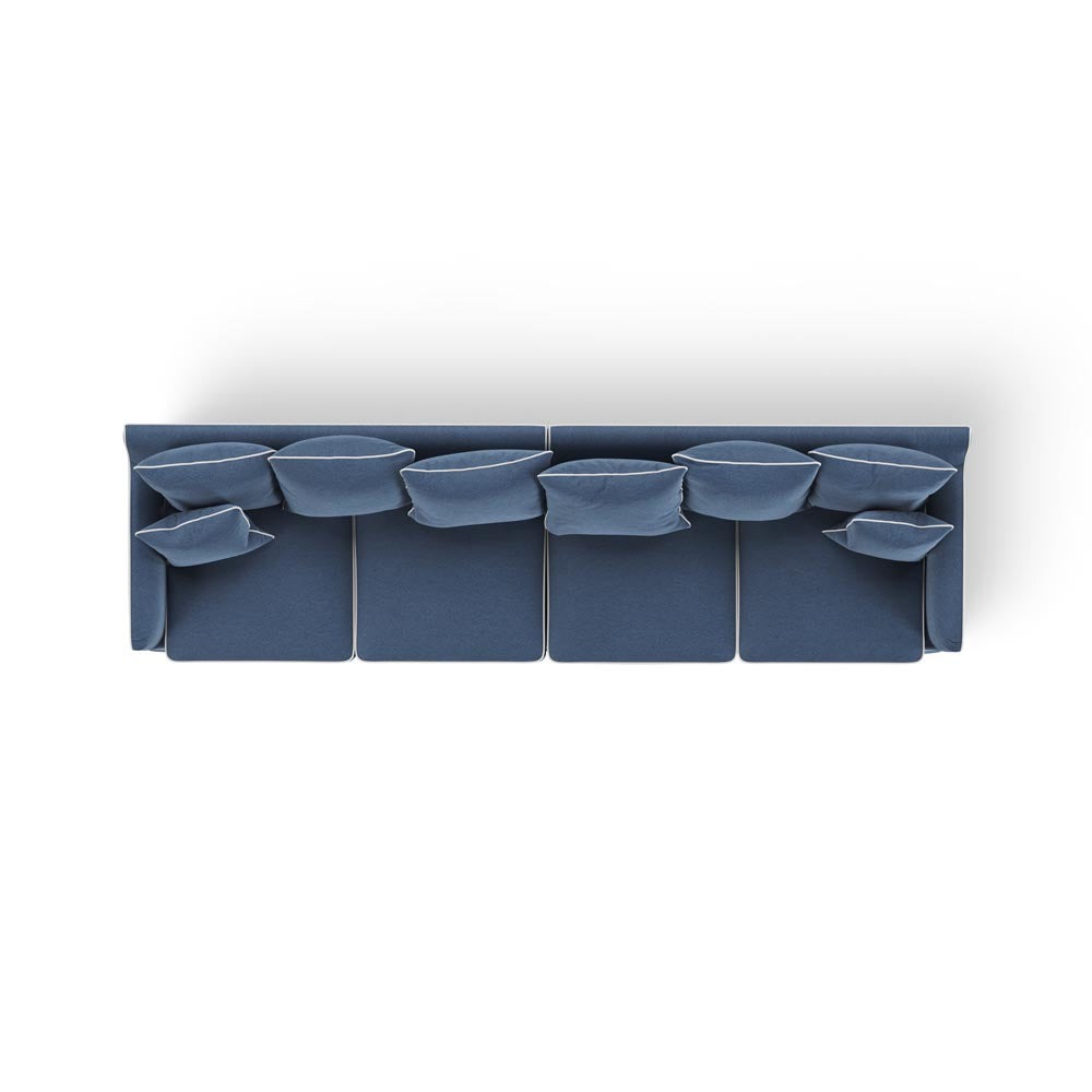 Noosa 4 Seat Modular Sofa Navy, W 330cm D 91cm H 80cm (RRP $4999) - Image 5