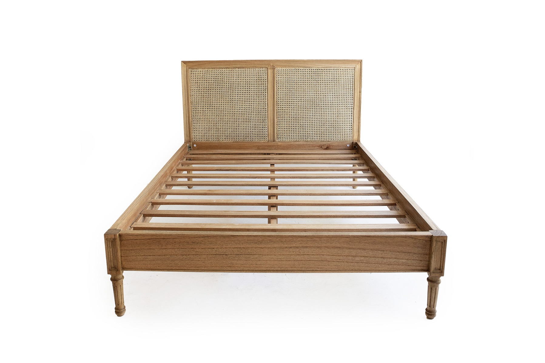 Hamilton Cane Bed King Single Size Low End Weathered Oak, 118cm Wide x 217cm Long x 122cm High - Image 8