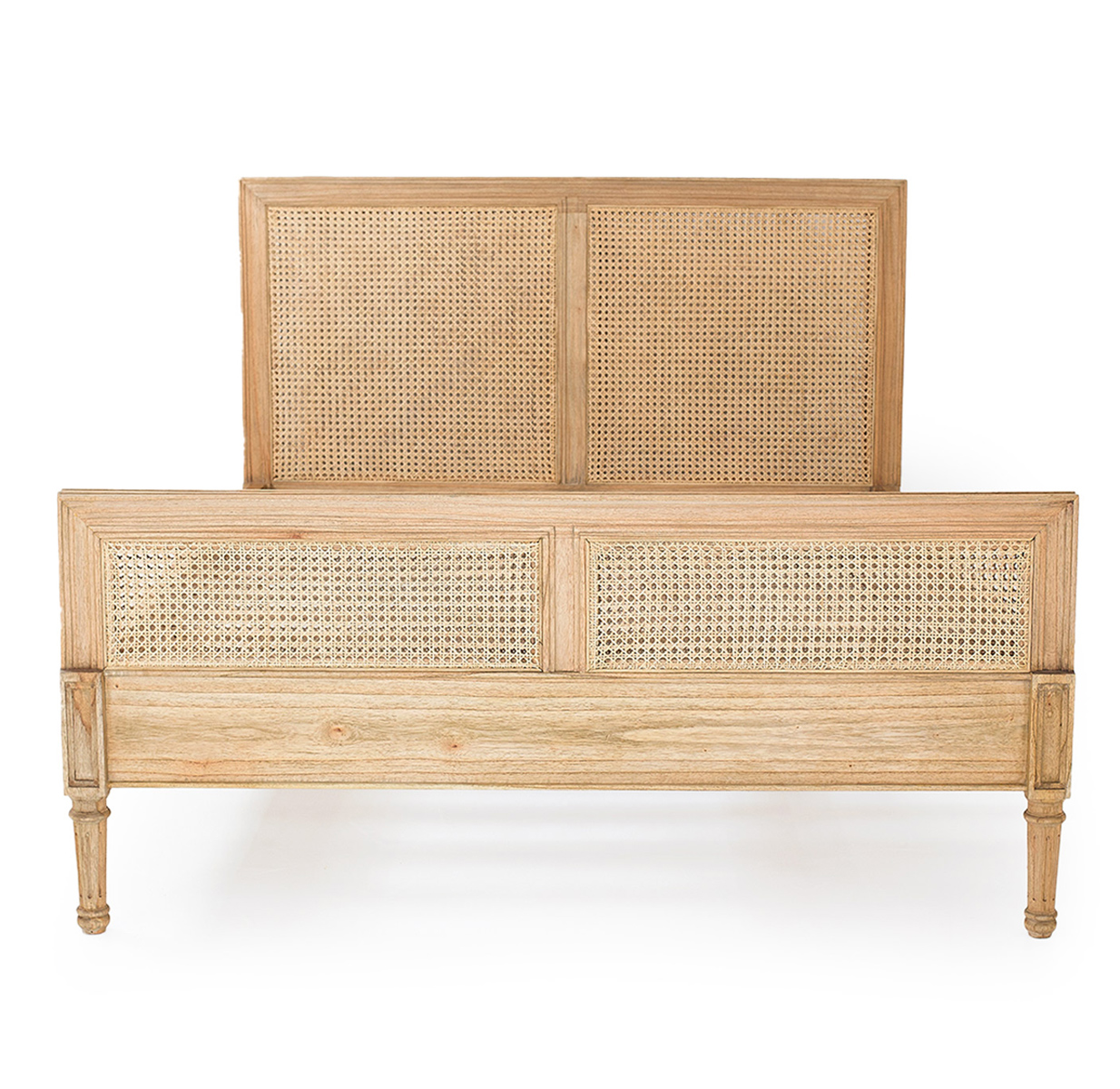 Hamilton Cane Bed Single Weathered Oak