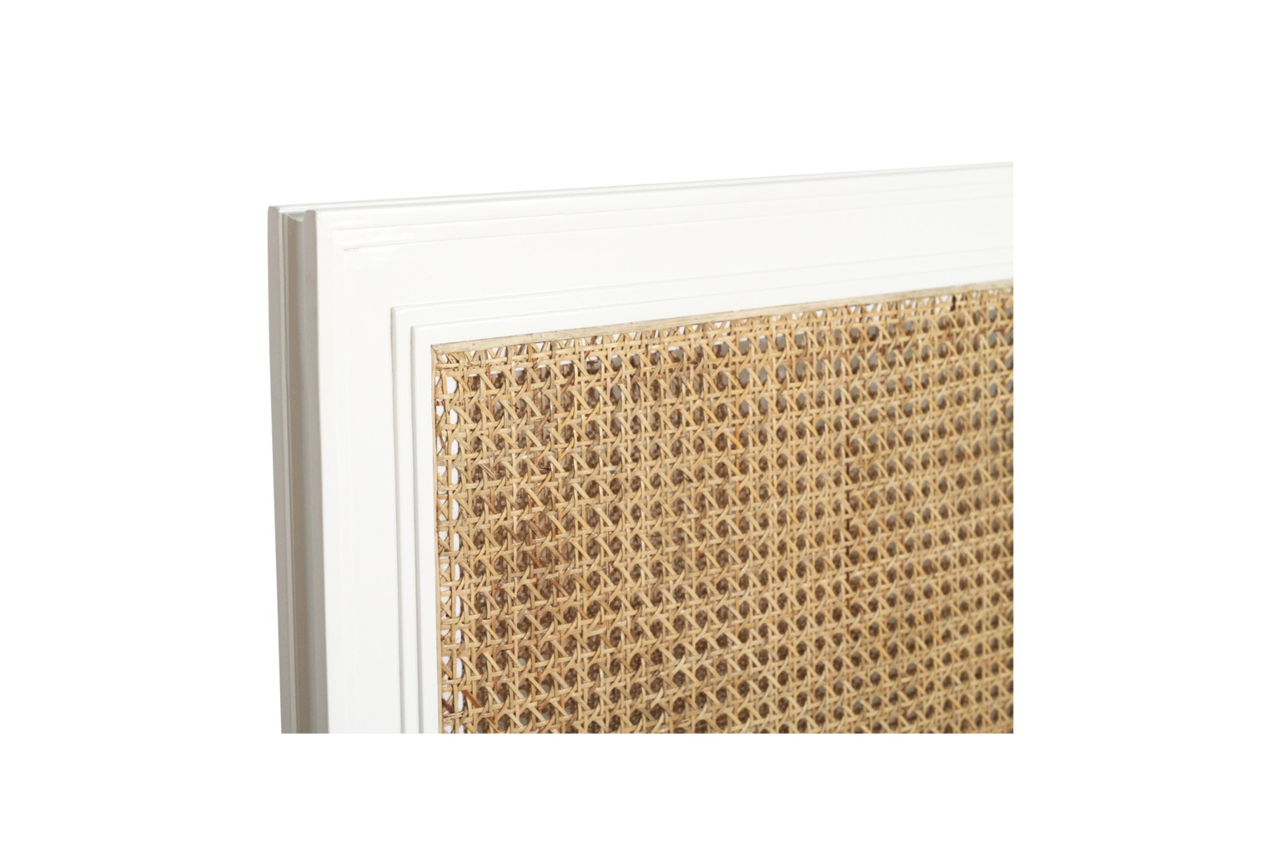 Hamilton Cane Bed King Size Low End White, 195cm Wide x 217cm Long x 122cm High - Image 10