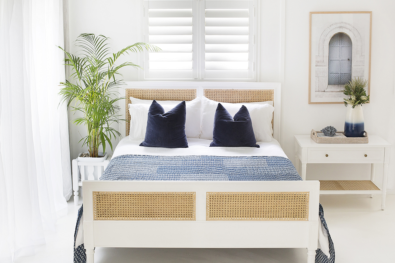 Hamilton Cane Bed King Single White, 118cm Wide x 217cm Long x 122cm High - Image 4