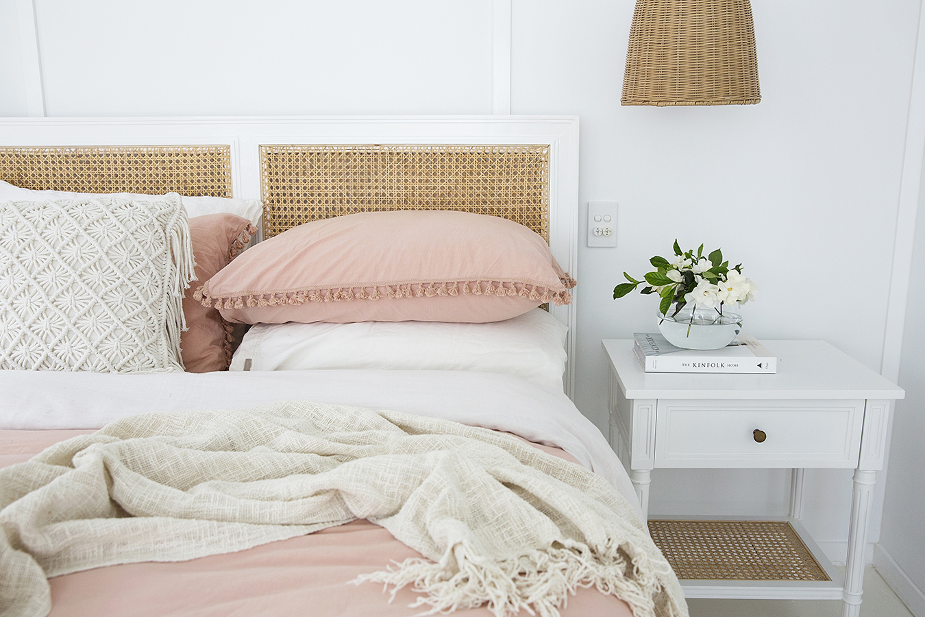 Hamilton Cane Bed King Single White, 118cm Wide x 217cm Long x 122cm High - Image 5
