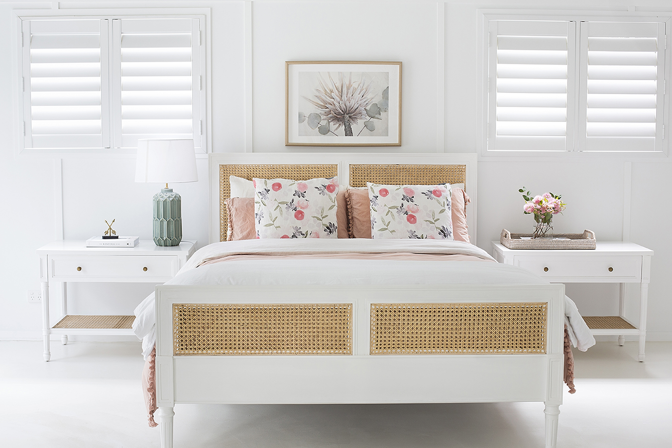 Hamilton Cane Bed King Single White, 118cm Wide x 217cm Long x 122cm High - Image 7