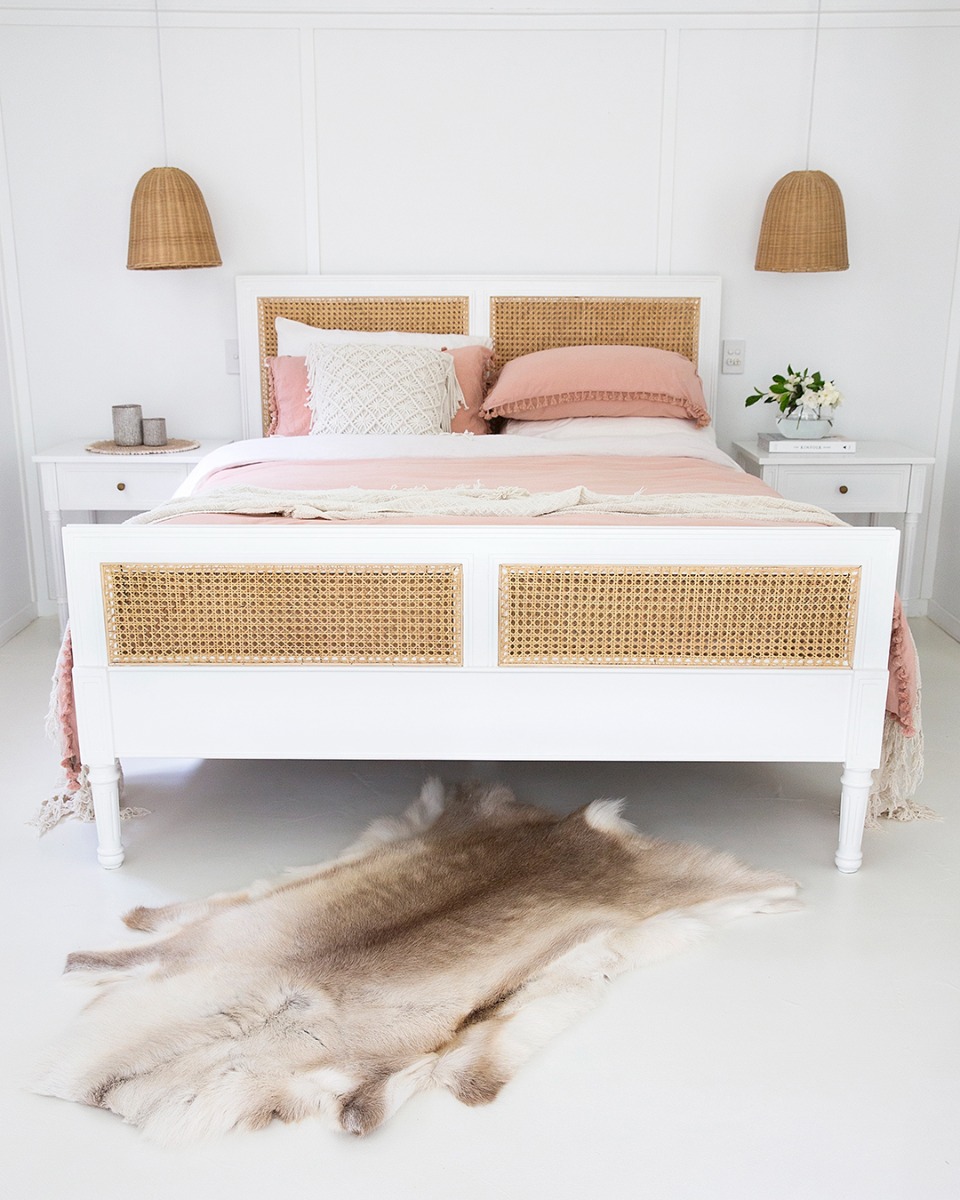 Hamilton Cane Bed King Single White, 118cm Wide x 217cm Long x 122cm High - Image 9