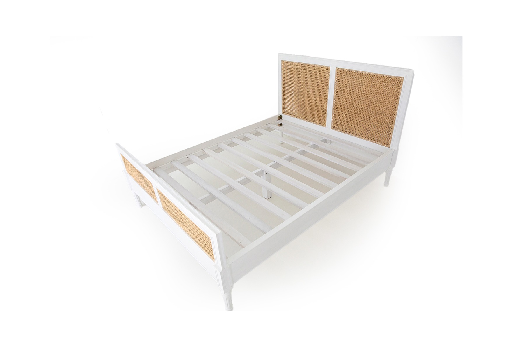 Hamilton Cane Bed King Single White, 118cm Wide x 217cm Long x 122cm High - Image 12