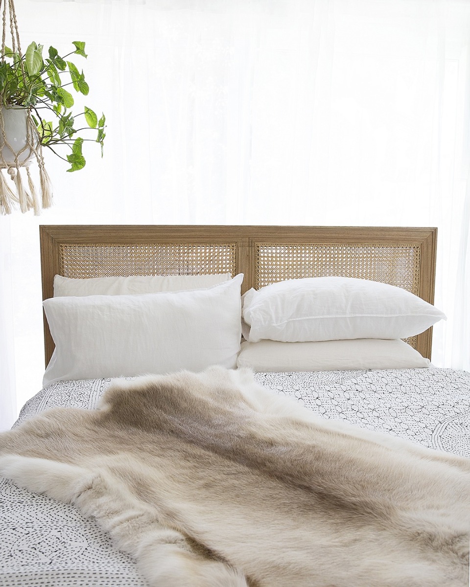 Hamilton Cane Bedhead Super King Size Weathered Oak, Width 204cm × Height 122cm x Depth 4.5cm - Image 7