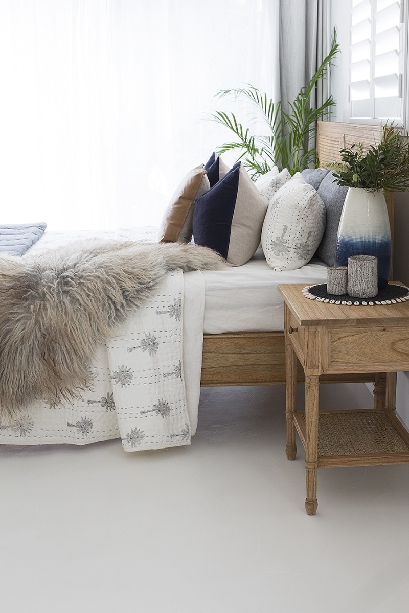 Hamilton Cane Bedside Table Weathered Oak, Width 57cm x Depth 45cm x Height 66cm - Image 6