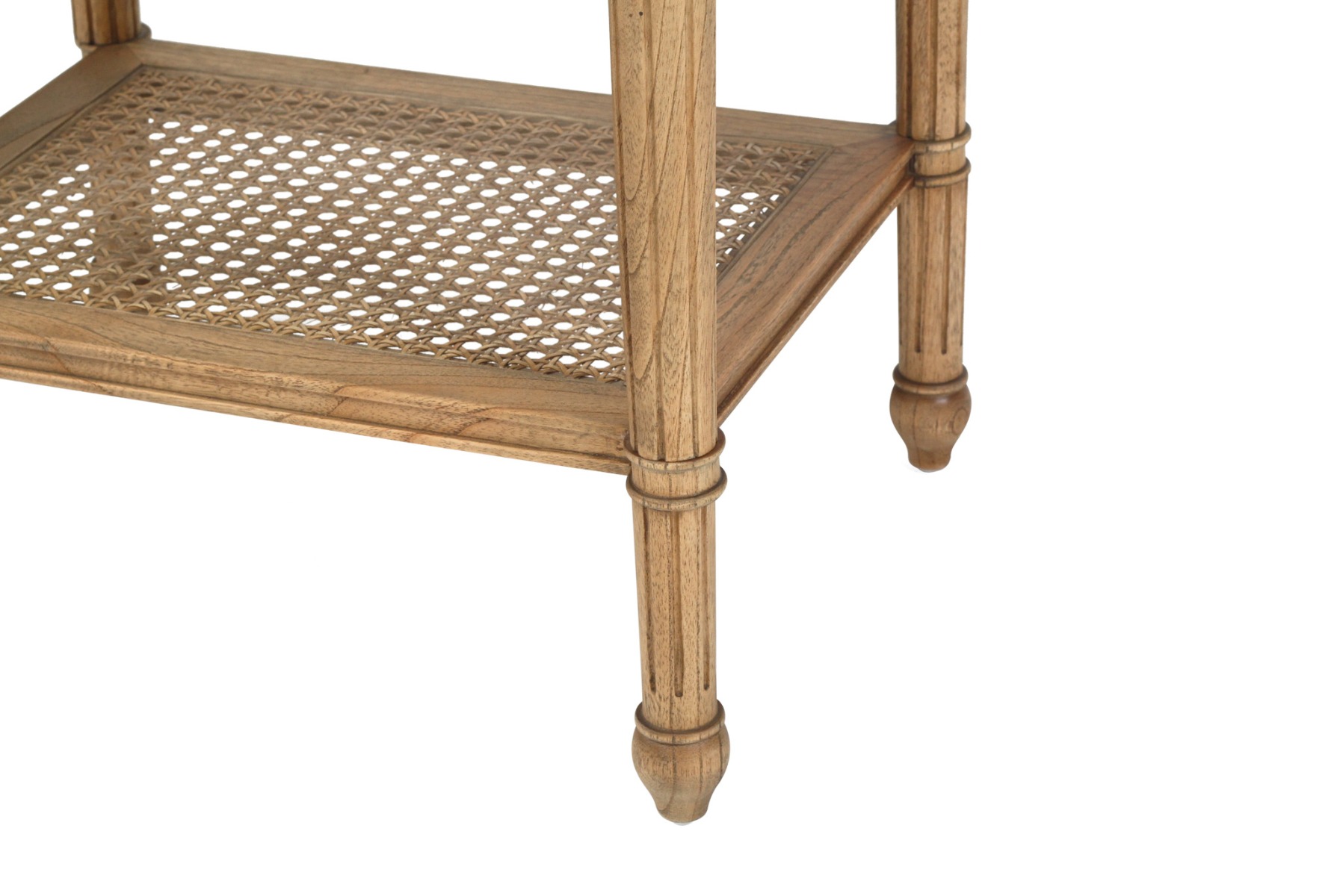 Hamilton Cane Bedside Table Weathered Oak, Width 57cm x Depth 45cm x Height 66cm - Image 14