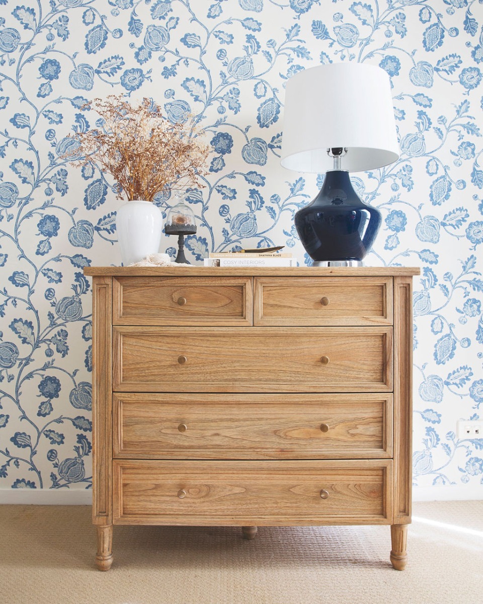Hamilton Dresser 5 Drawer Weathered Oak, W 100cm x D 47cm x H 92cm - Image 2