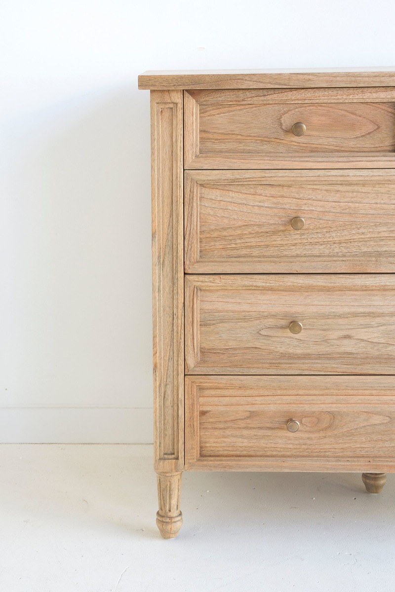 Hamilton Dresser 5 Drawer Weathered Oak, W 100cm x D 47cm x H 92cm - Image 7