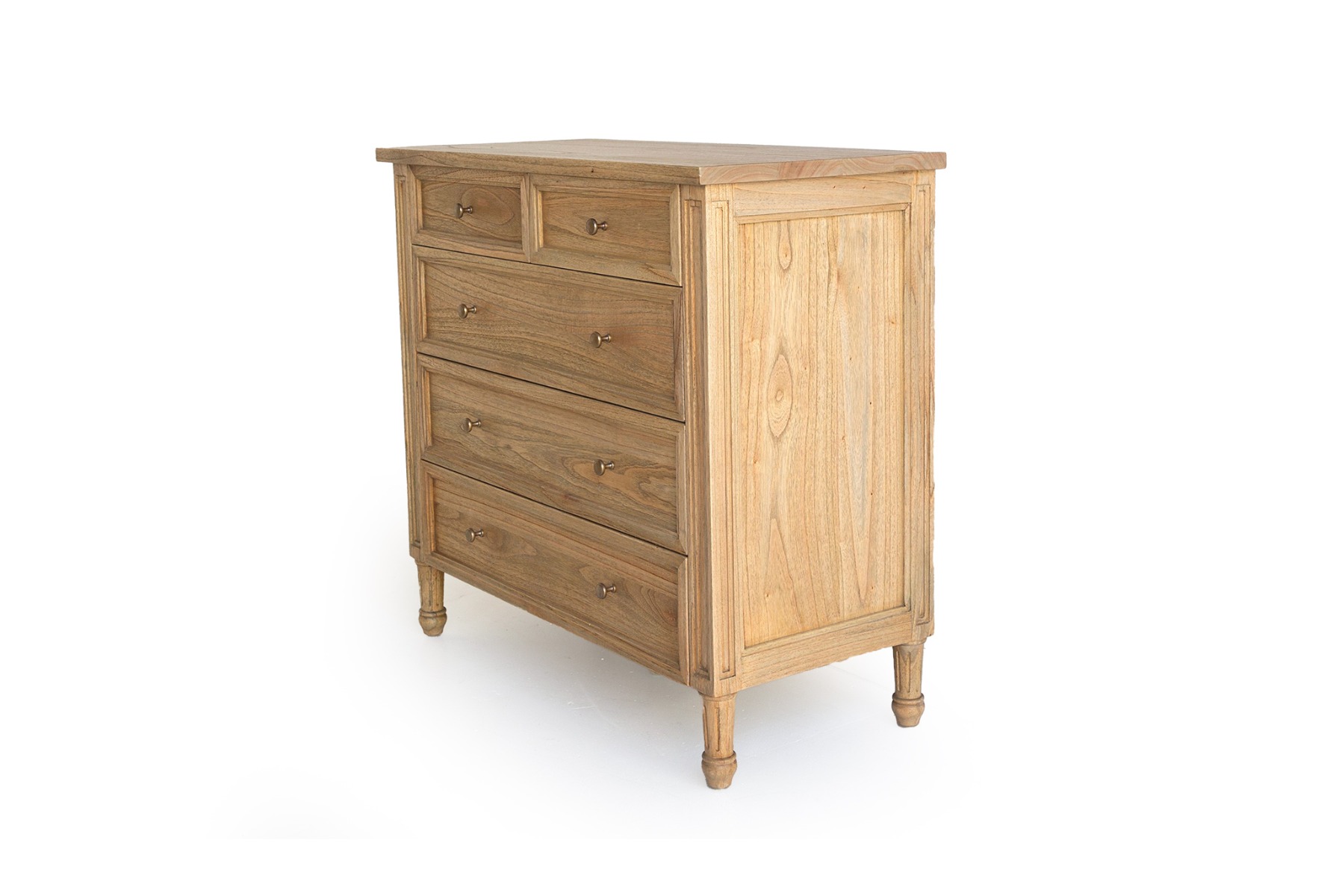 Hamilton Dresser 5 Drawer Weathered Oak, W 100cm x D 47cm x H 92cm - Image 10