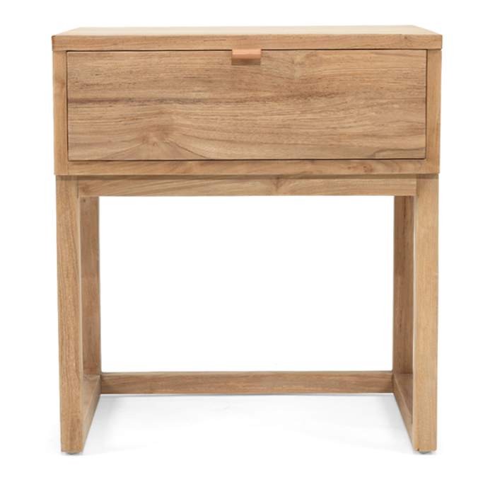 Flynn Bedside Table Natural, W 50cm x D 45cm x H 55cm