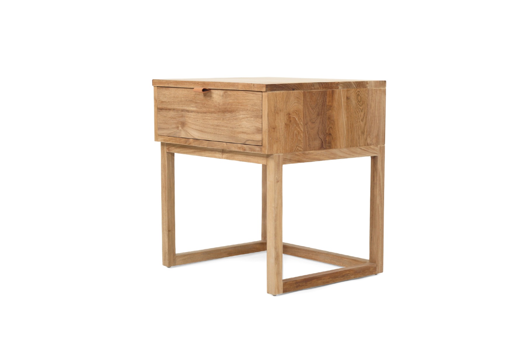 Flynn Bedside Table Natural, W 50cm x D 45cm x H 55cm - Image 4